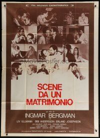 7y838 SCENES FROM A MARRIAGE Italian 1p '75 Ingmar Bergman, Liv Ullmann, Bibi Andersson, montage!