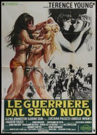 7y933 WAR GODDESS Italian 1p '73 Casaro art of sexy half-dressed women warriors, The Amazons!