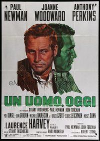 7y953 WUSA Italian 1p '71 two cool different artwork images of Paul Newman!