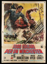 7y301 BLOOD ON THE ARROW Italian 2p '64 Dale Robertson, devils of the Apache desert, different art