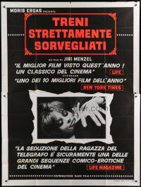 7y316 CLOSELY WATCHED TRAINS Italian 2p R70s Ostre Sledovane Vlaky, classic coming-of-age comedy!