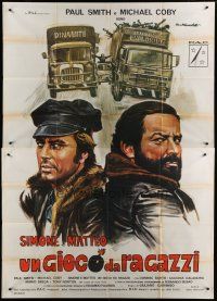 7y319 CONVOY BUDDIES Italian 2p '75 Tarantelli art of truck drivers Paul Smith & Antonio Cantafora
