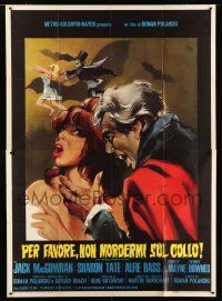 7y332 FEARLESS VAMPIRE KILLERS Italian 2p '67 Roman Polanski, great art by Nano Campeggi!