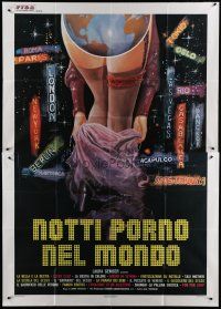 7y389 NOTTI PORNO NEL MONDO Italian 2p '77 super sexy different artwork, graphic or pornographic?