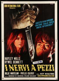 7y445 TWISTED NERVE Italian 2p '69 Hayley Mills, Roy Boulting English horror, different Casaro art