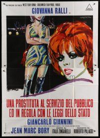 7y448 UNA PROSTITUTA Italian 2p '70 art of sexy woman of the night Giovann Ralli by Manfredo!