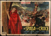 7y278 MARY MAGDALENE Italian 4p '58 cool different Ciriello art of Yvonne De Carlo by gladiators!