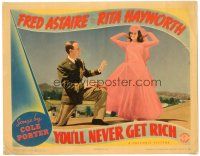 7z990 YOU'LL NEVER GET RICH LC '41 image of Fred Astaire dancing with sexy Rita Hayworth!