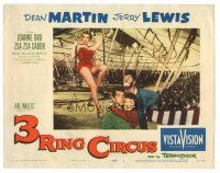 7z073 3 RING CIRCUS LC #1 '54 Dean Martin & clown Jerry Lewis, Joanne Dru, Zsa Zsa Gabor