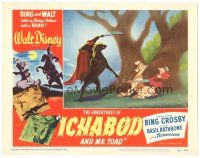 7z083 ADVENTURES OF ICHABOD & MISTER TOAD LC #4 '49 best c/u of headless horseman scaring Ichabod