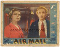 7z088 AIRMAIL LC '32 young Gloria Stuart & Lilian Bond, cool aircraft border art!