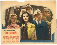 7z093 ALGIERS LC '38 image of beautiful Hedy Lamarr with pearl necklace & cast!
