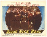 7z094 ALIAS NICK BEAL LC #8 '49 Ray Milland watches newspaper reporters interview Thomas Mitchell!