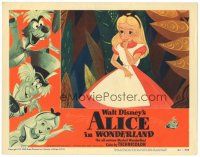 7z095 ALICE IN WONDERLAND LC #7 '51 Disney cartoon classic, best close up of Alice!