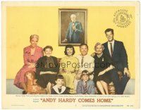 7z105 ANDY HARDY COMES HOME LC #5 '58 portrait of Mickey Rooney & son Teddy w/cast!