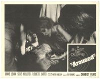 7z117 AROUSED LC '66 barechested guy on ground threatened by psycho prostitute killers!