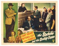 7z123 BACHELOR & THE BOBBY-SOXER LC #7 '47 Cary Grant in court w/sexy judge Myrna Loy!