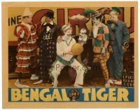7z143 BENGAL TIGER LC '36 cool image of circus clowns practicing act!