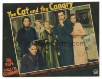 7z231 CAT & THE CANARY LC '39 wacky image of Paulette Goddard, Bob Hope & top cast!