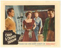 7z248 CHASE A CROOKED SHADOW LC #4 '58 Anne Baxter & Richard Todd, directed by Michael Anderson!