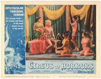 7z253 CIRCUS OF HORRORS LC #7 '60 Yvonne Monlaur is pampered by four sexy half-naked servants!