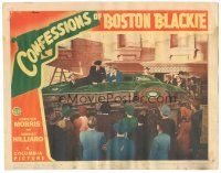 7z269 CONFESSIONS OF BOSTON BLACKIE LC '41 Chester Morris in title role in wrecked car!
