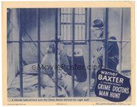 7z278 CRIME DOCTOR'S MAN HUNT LC #6 '46 Warner Baxter in title role w/Ellen Drew behind bars!
