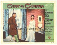 7z286 CULT OF THE COBRA LC #7 '55 Marshall Thompson stares at sexy Faith Domergue in nightgown!