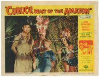 7z288 CURUCU, BEAST OF THE AMAZON LC #7 '56 John Bromfield & Beverly Garland held captive!
