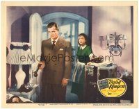 7z291 DAISY KENYON LC #7 '47 Joan Crawford looks scared standing behind Dana Andrews!