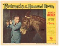 7z385 FRANCIS IN THE HAUNTED HOUSE LC #6 '56 wacky image of Mickey Rooney w/Francis the talking mule