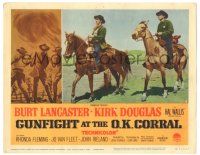 7z415 GUNFIGHT AT THE O.K. CORRAL LC #2 R63 Burt Lancaster, Kirk Douglas on horseback!