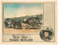 7z422 HARD BOILED LC '26 great image of cast on stagecoach, inset image of Tom Mix!