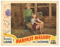 7z423 HARVEST MELODY LC '43 pretty Rosemary Lane in wheelbarrow, Johnny Downs!