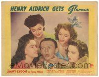7z432 HENRY ALDRICH GETS GLAMOUR LC '43 Jimmy Lydon surrounded by pretty redheads & brunettes!