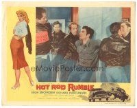 7z456 HOT ROD RUMBLE LC '57 punks in leather jackets & border art of pretty Leigh Snowden!