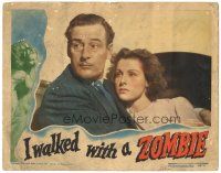 7z470 I WALKED WITH A ZOMBIE LC '43 Lewton & Tourneur, cool image of Tom Conway, Frances Dee!