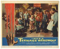 7z471 I WAS A TEENAGE WEREWOLF LC '57 AIP classic, Michael Landon & others watch couple dancing!