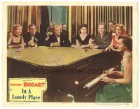 7z481 IN A LONELY PLACE LC #8 '50 Humphrey Bogart & Grahame by jazz legend Hadda Brooks at piano!