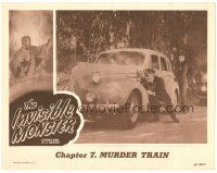 7z491 INVISIBLE MONSTER chapter 7 LC '50 Manhattan crook murders for millions, Murder Train!