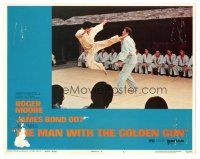 7z598 MAN WITH THE GOLDEN GUN LC #5 '74 Roger Moore as James Bond getting karate kicked!