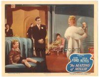7z606 MATING OF MILLIE LC #4 '47 Glenn Ford, Evelyn Keyes in title role in fancy fur!