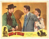 7z609 MEN OF TEXAS LC #7 R48 Robert Stack & Broderick Crawford face off, pretty Anne Gwynne!