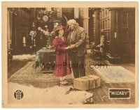 7z613 MICKEY LC '18 great image of Mabel Normand w/old man, Mack Sennett!