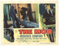 7z616 MOB LC #4 '52 Broderick Crawford & man dragging Ernest Borgnine, gangster action!