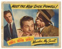 7z631 MURDER, MY SWEET LC '44 Dick Powell being choked, from Raymond Chandler novel!