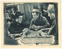 7z665 OKLAHOMA KID LC R43 cool image of Humphrey Bogart playing cards & gambling w/cowboys!