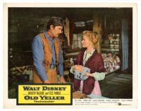 7z667 OLD YELLER LC '57 great image of Dorothy McGuire, Fess Parker, Walt Disney!