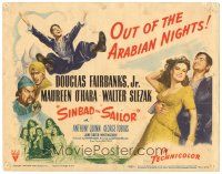 7z054 SINBAD THE SAILOR TC '46 Douglas Fairbanks Jr. & Maureen O'Hara out of the Arabian Nights!