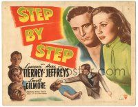 7z057 STEP BY STEP TC '46 artwork of Lawrence Tierney & Anne Jeffreys, film noir!